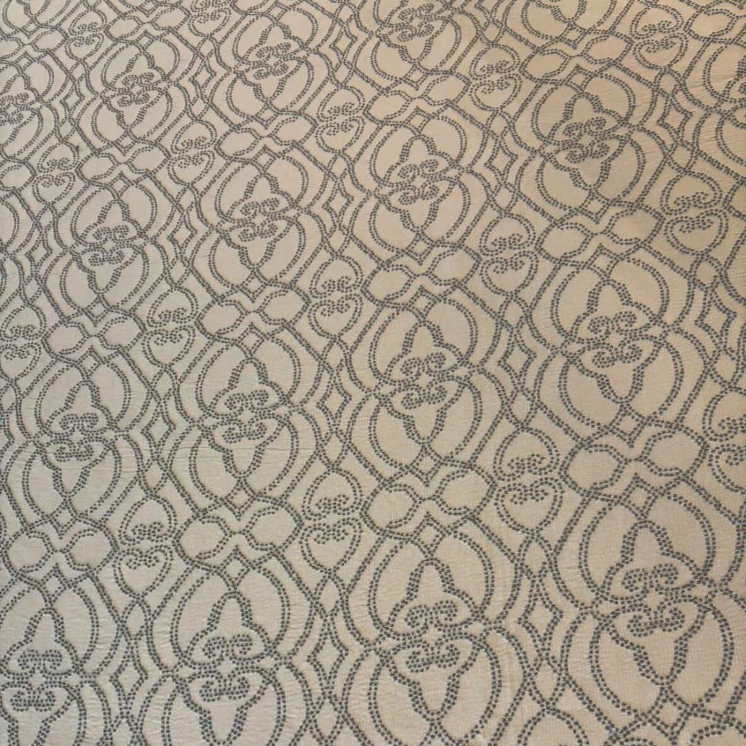 Linen, Script Scroll Slate 132″ Round | Curated Events | Raleigh