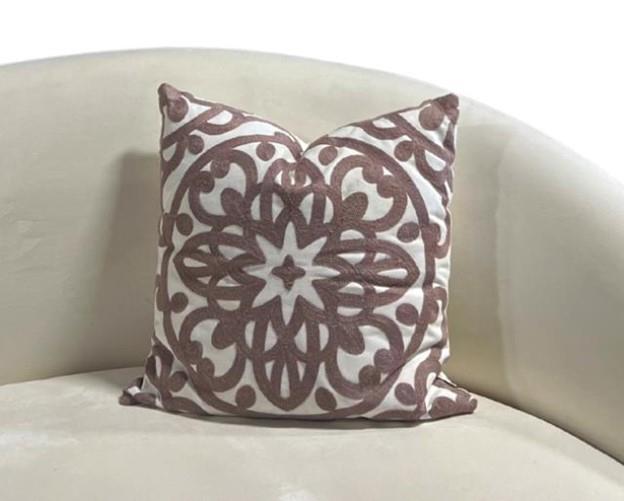 Mauve Embroidered Pillow